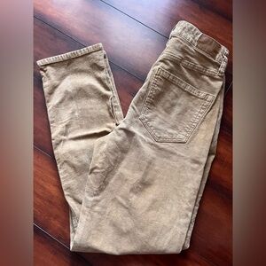 Juniors size 2 American Eagle straight Tan Corduroy Pants
